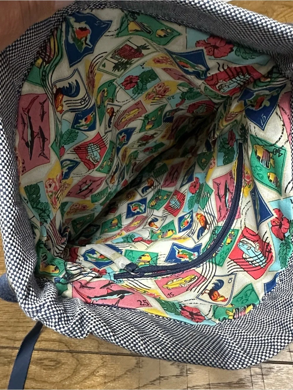 NWT Vera Bradley Beach Backsack Postage Stamp Rare
